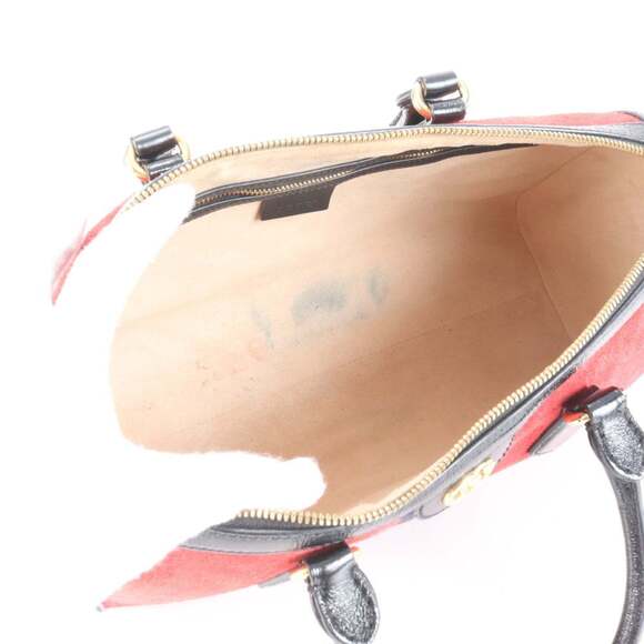 Gucci Ophidia GG 524532 Leather Handbag Mini Boston Sherry Line Red Brand Wom... - Picture 7 of 9